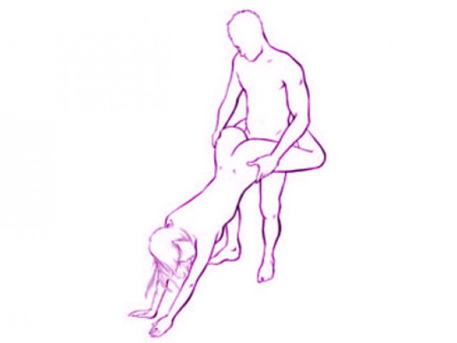 Кучешка поза във въздуха - Кама Сутра