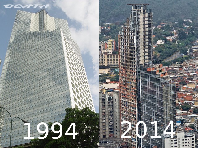 Ел Торе де Давид - през 1994 и след 20 години през 2014