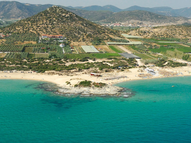 Гърция, Неа Перамос до Кавала. Плаж Амолофи